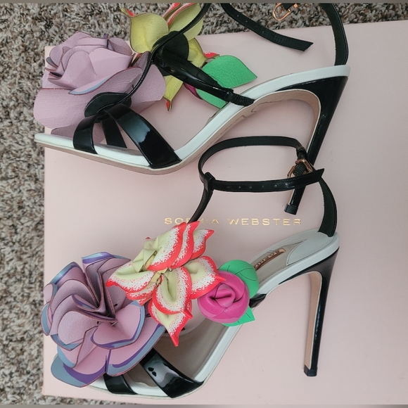 Sophia Webster Black and Pink Heels - Picture 3 of 8